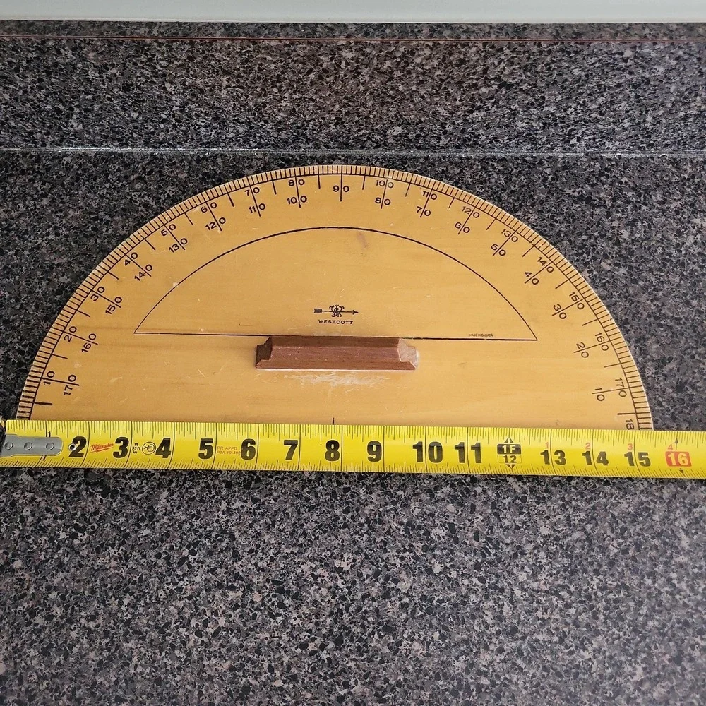 Vintage Westcott Large Classroom‎ Demonstration Protractor Teacher Math Geometry